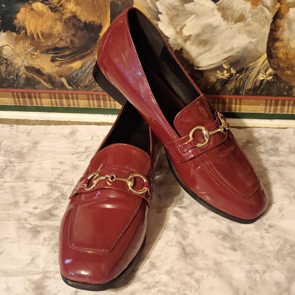 Burgundy loafers